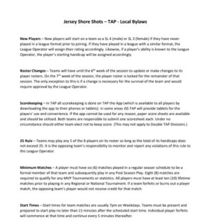 JSS Local Bylaws (Click Here to View or Print)